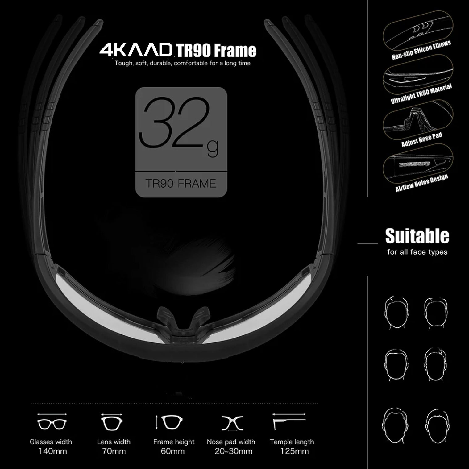 MIRADOR Sports Glasses - Transparent Matte with ZEISS Silver Blue Mirror Lens - 4KAAD
