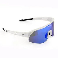 Pulse Active, white blue mirror, Sports glasses for cycling - 4KAAD